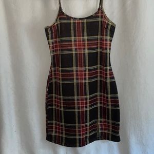 Justify plaid bodycon dress